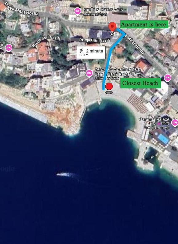 Violet Sea View Apartment Sarandë Eksteriør bilde